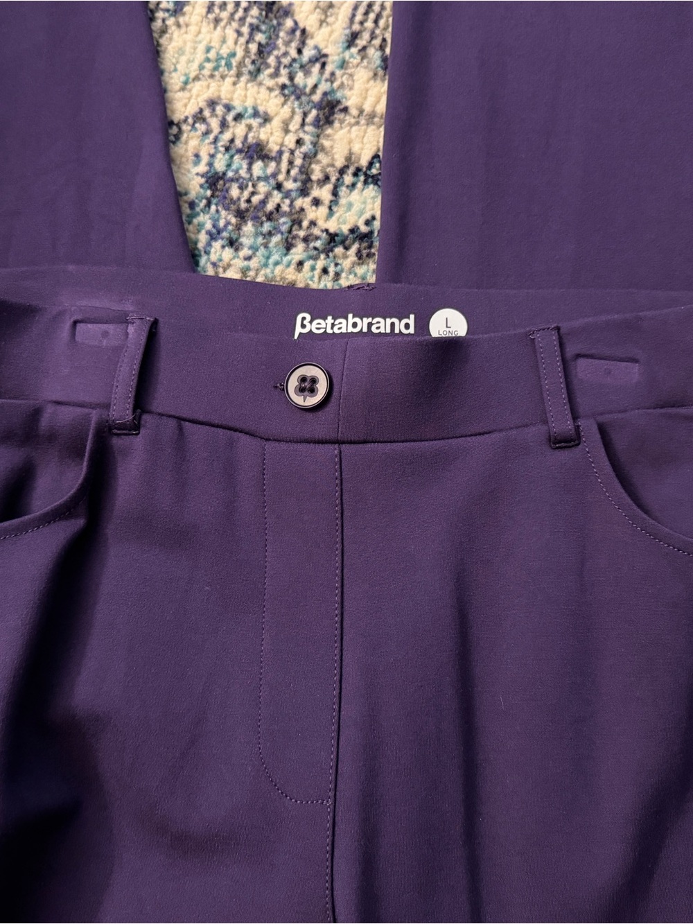 Betabrand Deep Purple (Aubergine) Women's Dress Pants